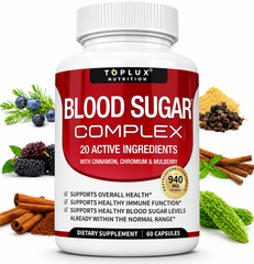 Toplux Nutrition Blood Sugar Complex – 60 Capsules