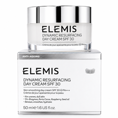 Elemis Dynamic Resurfacing Day Cream SPF 30 with packaging on a white background