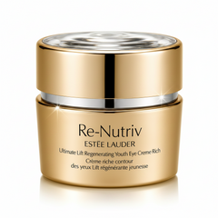 Estée Lauder Re-Nutriv eye cream jar on a white background