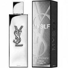 YSL perfume bottle and packaging on a white background