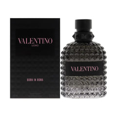 Valentino perfume bottle and packaging on a white background